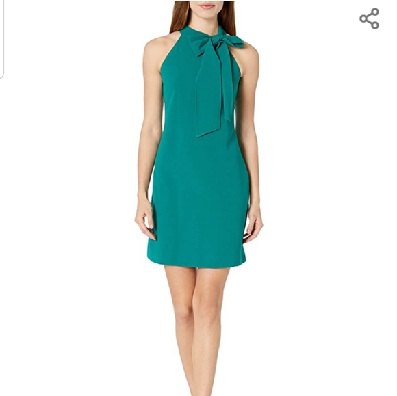 vince camuto halter bow shift dress